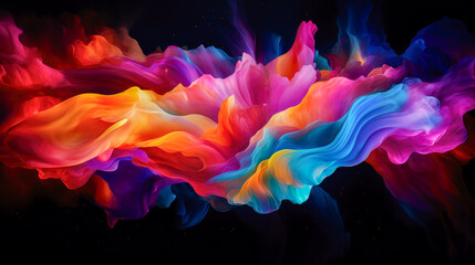 Abstract Background Colorful Elegant Healing Vibrant Spectrum Rainbow Wallpaper Art 16:9 Format