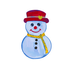 snowman isolated on a white background