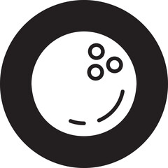 bowling ball glyph icon