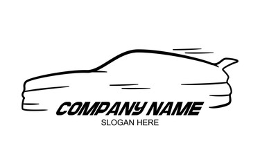 Sports car logo icon set. Motor vehicle silhouette emblems. Auto garage dealership brand identity design elements. Vector illustrations