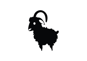 minimal style Angora Goat icon illustration design