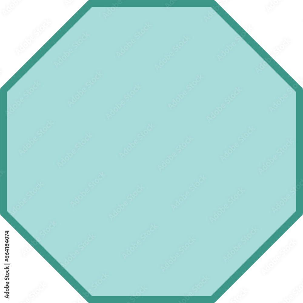 Wall mural octagon shape in geometric for mathematics and science