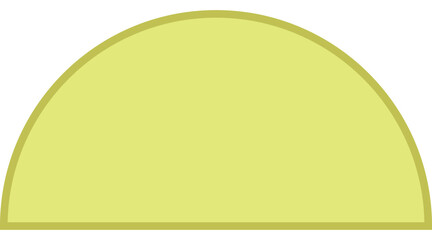 semicircle shape in geometric for mathematics and science