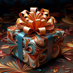 Fototapeta premium Good gift for the holiday, vintage, creative, Christmas gift.