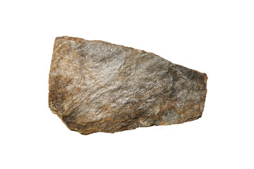 Mica schist rock stone isolated on white background. © Montree