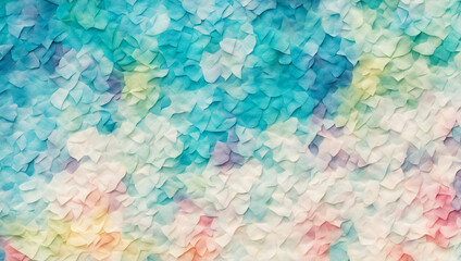 カラフルな和紙が重なった背景　テクスチャ　生成ai