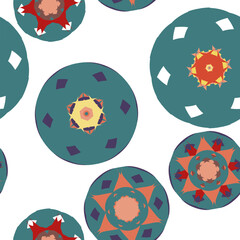 Bright pattern of different circles.