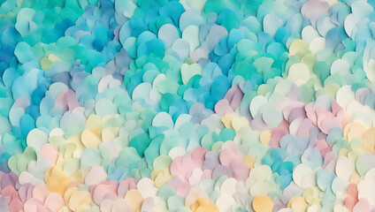 カラフルな和紙が重なった背景　テクスチャ　生成ai