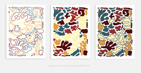Modern Style Organic Shape Poster Design.