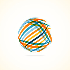 Obraz premium Abstract circle logo - minimalist emblem, timeless and universal shape of circle. Unique logo represent range of brands and concepts, encapsulating simplicity and creativity in single, iconic image