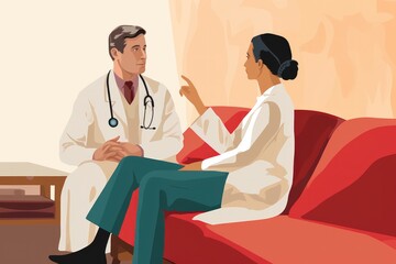 Fototapeta premium doctor and patient
