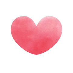 red heart isolated on white background