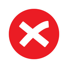 Obraz premium red cross button transparant