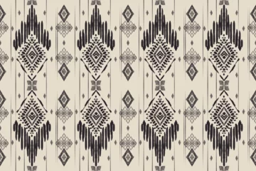Photo sur Plexiglas Style bohème Ikat paisley embroidery on the fabric in Indonesia,India and asian countries.geometric ethnic oriental seamless pattern.Aztec style. illustration.design for texture,fabric,clothing,wrapping,carpet.