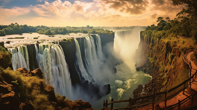 Victoria Falls Africa Panorama