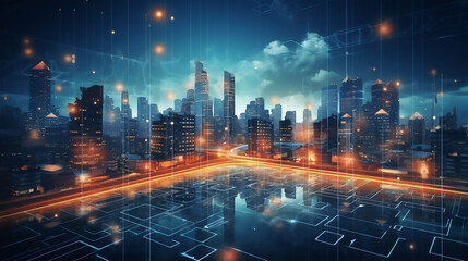 Futuristic Concept of Future Technology 5G Network Wireless