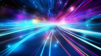 Fototapeta na wymiar High Speed Fiber Optic Internet Concept Fast Internet