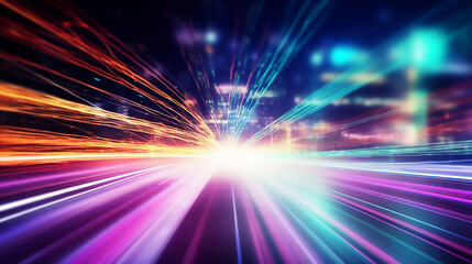Amazing High Speed Fiber Optic Internet Concept Fast Internet