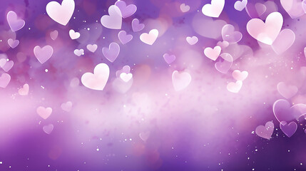 BEautiful Abstract Purple and Lilac Background with Hearts