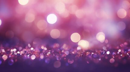 Elegant Purple and Pink Glitter Vintage Lights Background