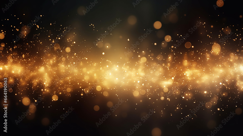 Canvas Prints abstract magical light effect with golden