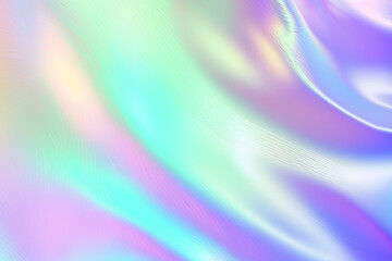 Graphic resources. Silver colorful holographic texture foil background with copy space. Colorful wavy pattern with texture