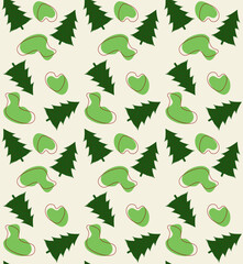 Fototapeta na wymiar Christmas tree seamless pattern background. vector.
