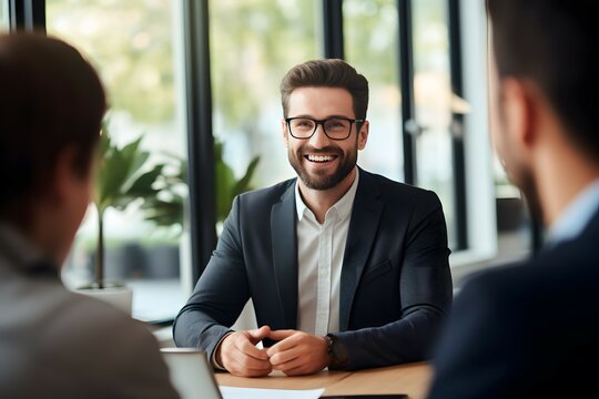 business people in a recuiting interview