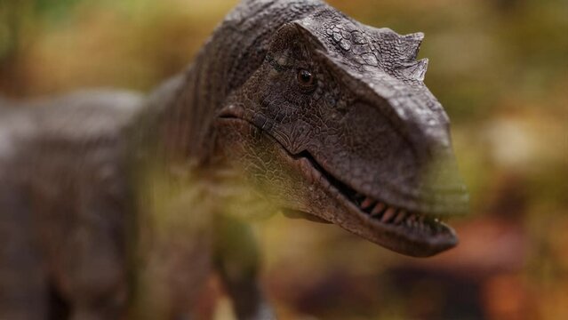 A young Velociraptor in a 3D animation