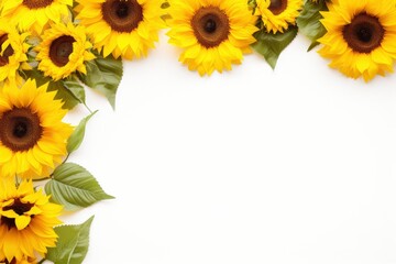 Sunflower Background with copy shape.