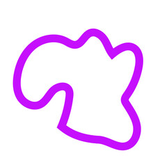 Purple outline abstract shapes vector 