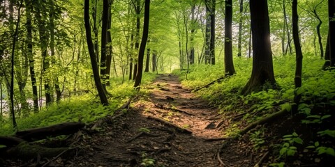 A road with Beautiful forest.