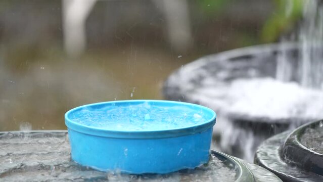 The atmosphere is raining.