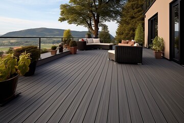 Composite decking boards made from wood and plastic