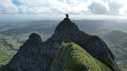 Mauritius island. Mount Pieter Both. The most amazing mountain on the island. View from above.