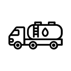 Black line icon for Crude oil