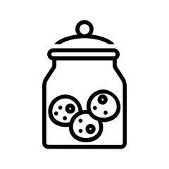 Black line icon for Jar