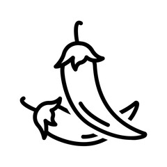 Black line icon for Cayenne pepper