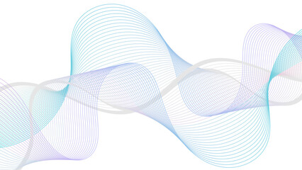 Gray and white abstract background with flowing particles. Digital future technology concept. Abstract white paper wave background and abstract gradient and white wave curve lines.