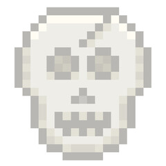 skull pixel design
