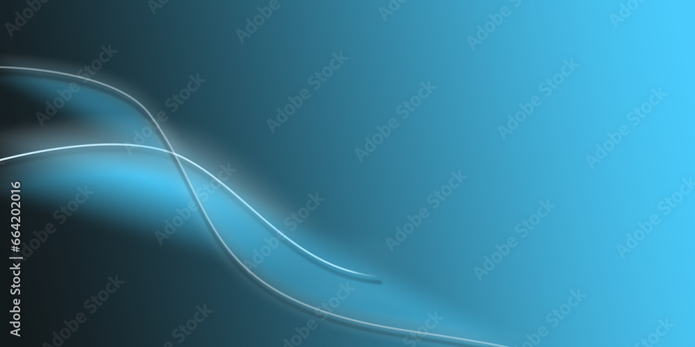 Poster abstract dark blue background with shapes and blur curve