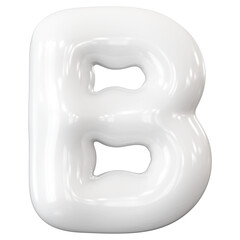 White Letter B Font Bubble