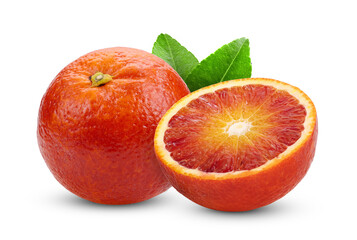 red blood orange on transparent png