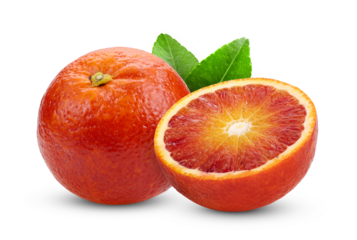 red blood orange on transparent png