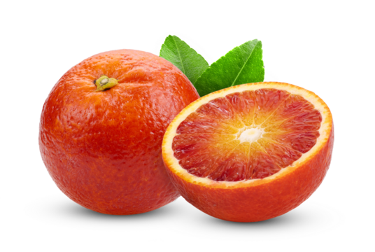 red blood orange on transparent png