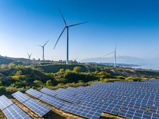 Solar panels and wind power generation equipment