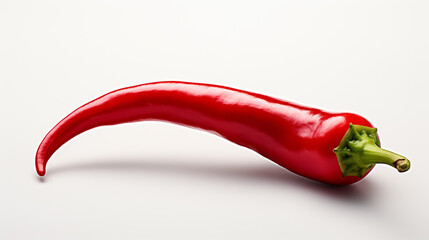 Red hot chili isolated on white background - obrazy, fototapety, plakaty