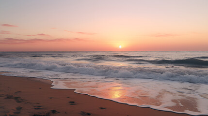 sunset on the beach | generative ai