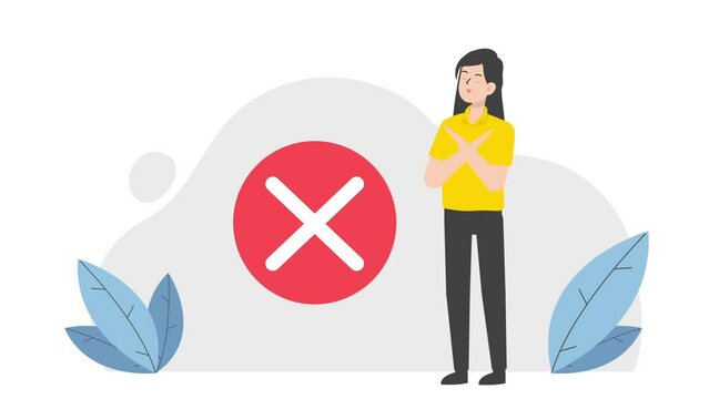 Woman with uncompleted task illustration
