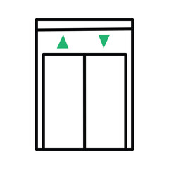 elevator icon outline style design. elevator vector illustration. isolated on white background